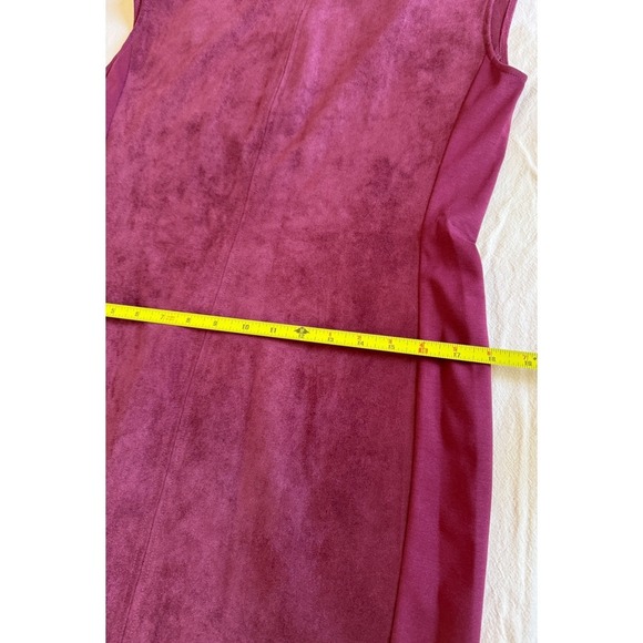 NWT BCBG Max Azaria "Karlee" Vegan Suede Mini Dress in Bordeaux, Size Medium - Picture 11 of 12